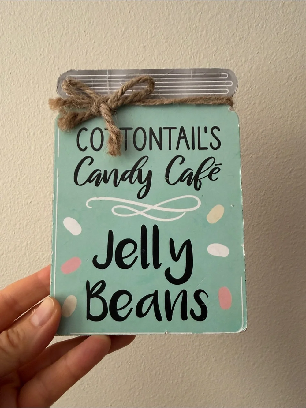 Candy Café Jelly Beans Sign - Mint